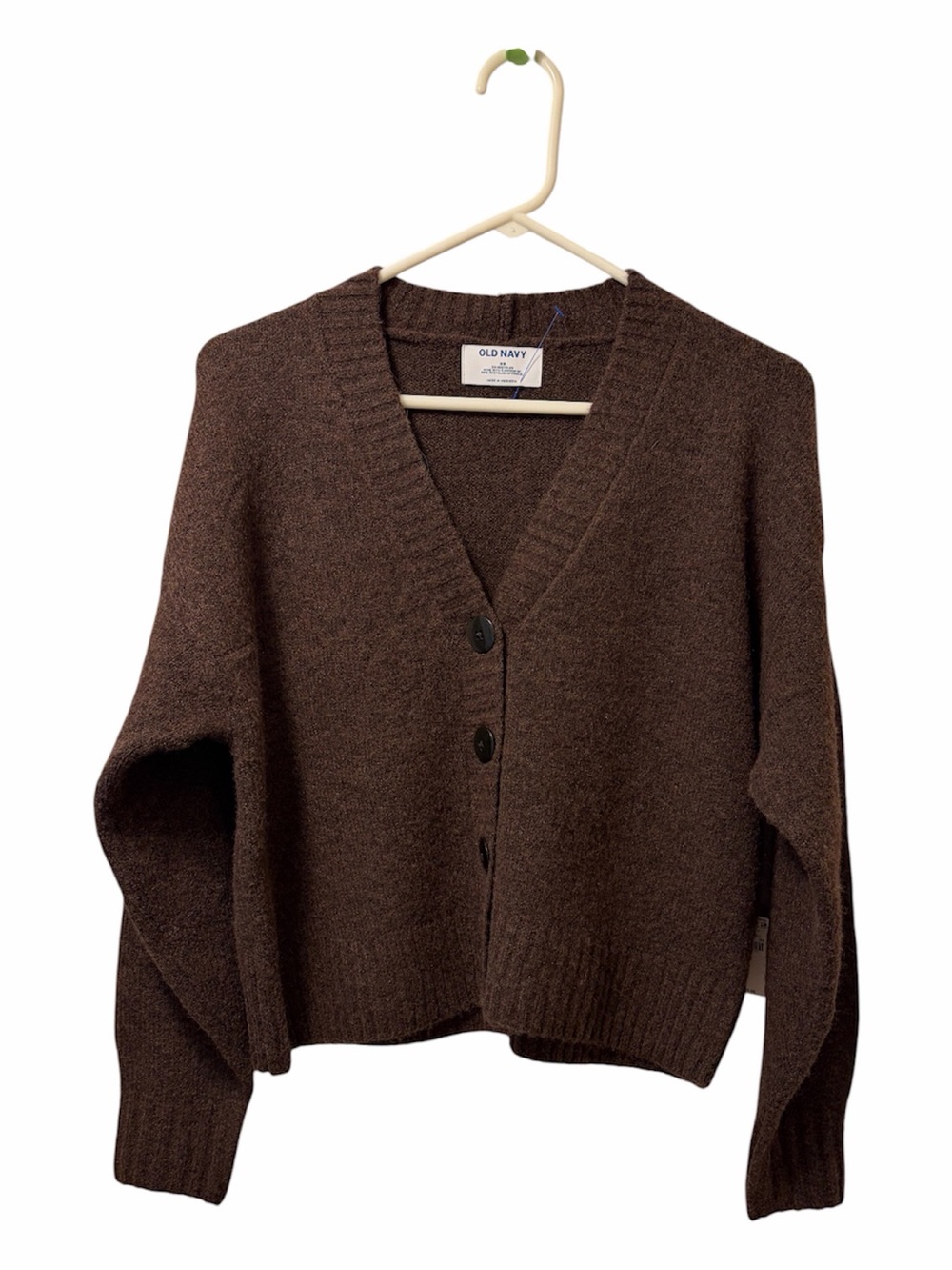Old Navy Women's Chocolate Brown V-Neck Button Front Cardigan